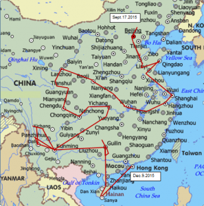 Map China Trip